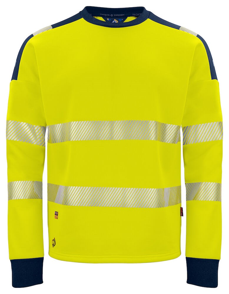 6108 Sweatshirt Roundneck Yellow/navy XL