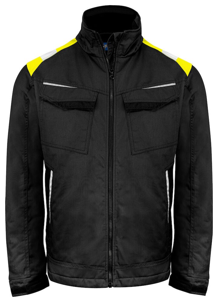 5428 Jacket Padded Black/Yellow M