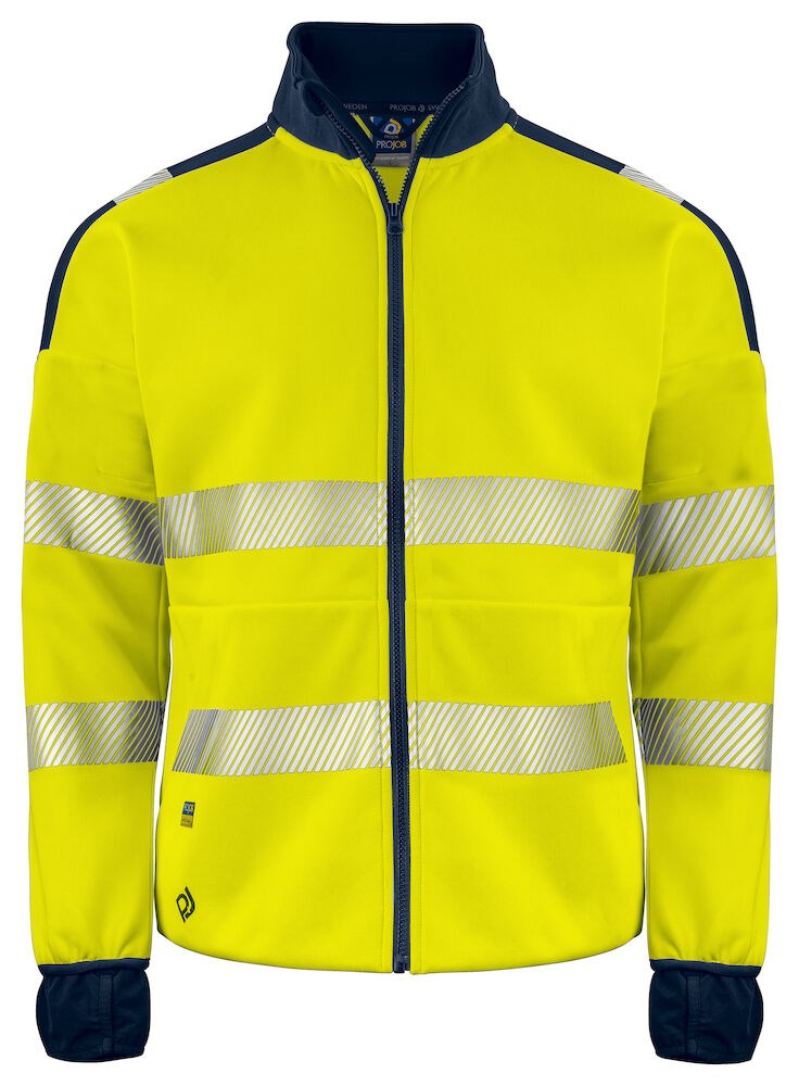 6109 Sweatshirt Full Zip Yellow/navy XXL